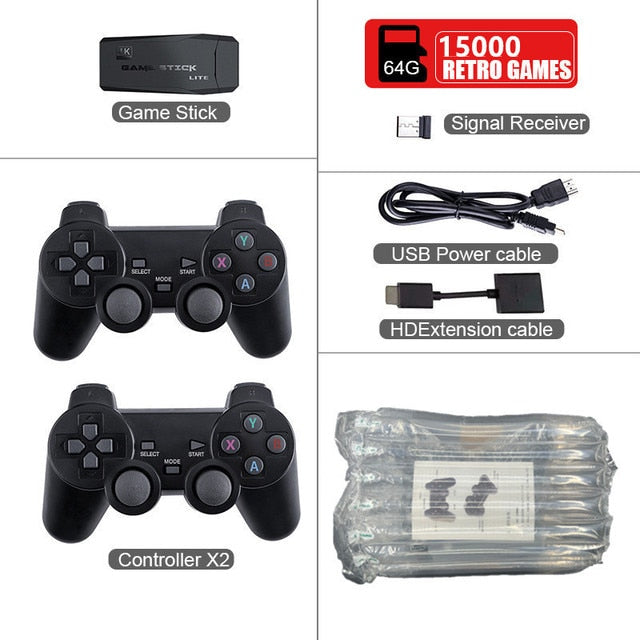 Video Game Console Double Wireless Controller